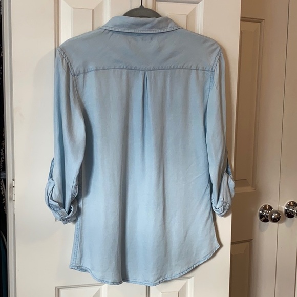 Blue Jean Jacket Button Down Pockets - Picture 5 of 9